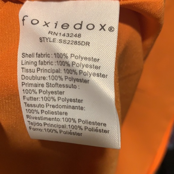 Foxiedox Orange Floral Pleated Maxi Fall Dress - Picture 13 of 13
